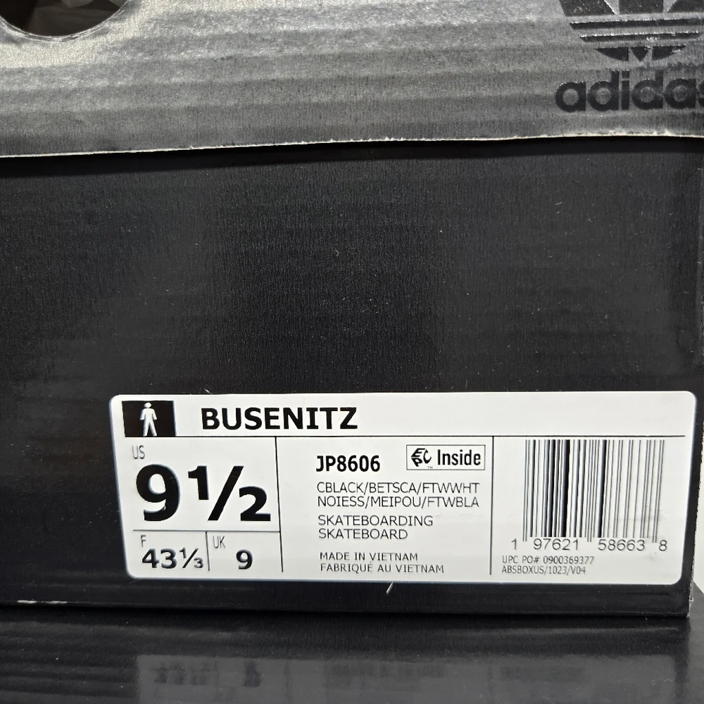 New Adidas Busenitz Pro 'Black Scarlet' Men's Skateboarding Shoes Size 9.5 - Picture 8 of 8